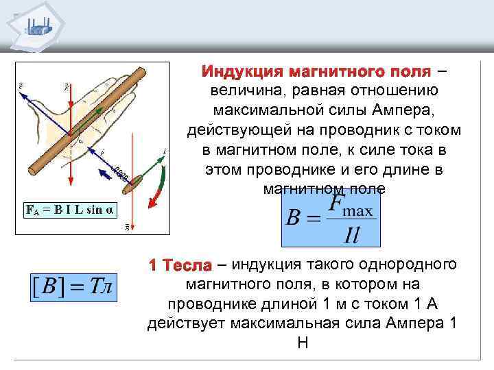 Магнитная индукция бесконечно длинного проводника