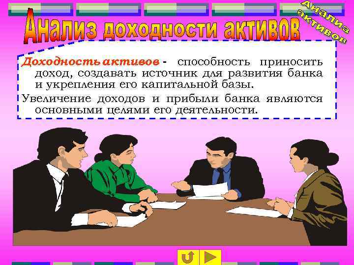 Доходность активов - способность приносить доход, создавать источник для развития банка и укрепления его