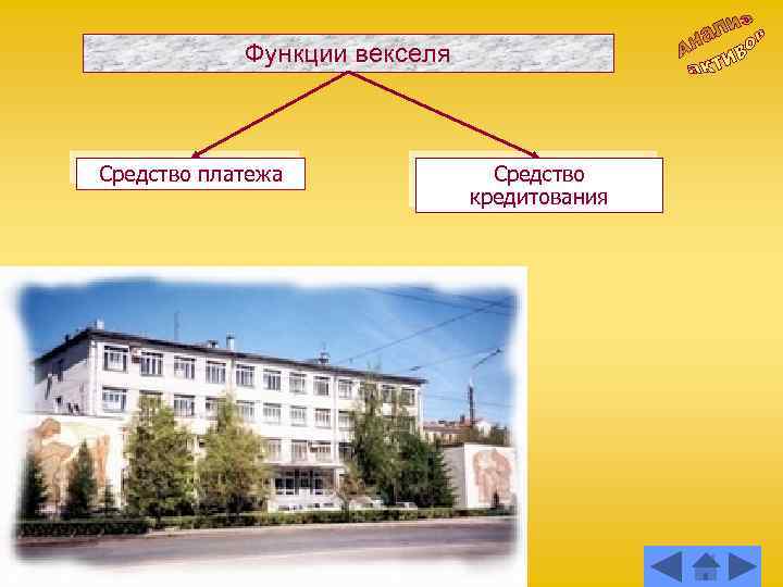 Функции векселя Средство платежа Средство кредитования 