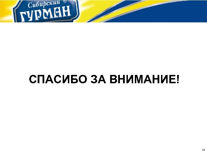 СПАСИБО ЗА ВНИМАНИЕ! 20 