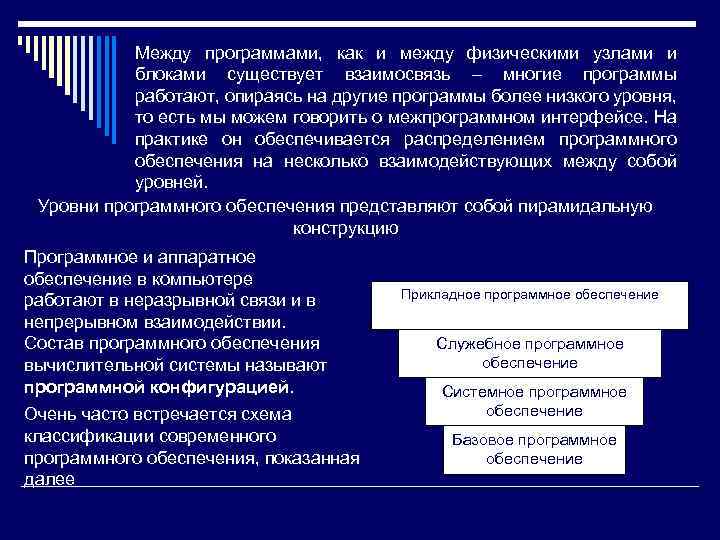 Между программами, как и между физическими узлами и блоками существует взаимосвязь – многие программы