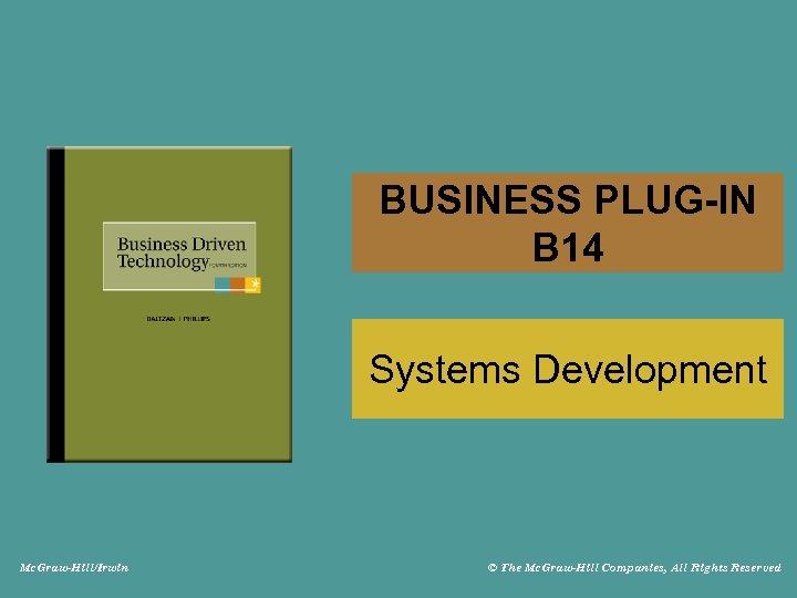 BUSINESS PLUG-IN B 14 Systems Development Mc. Graw-Hill/Irwin © The Mc. Graw-Hill Companies, All