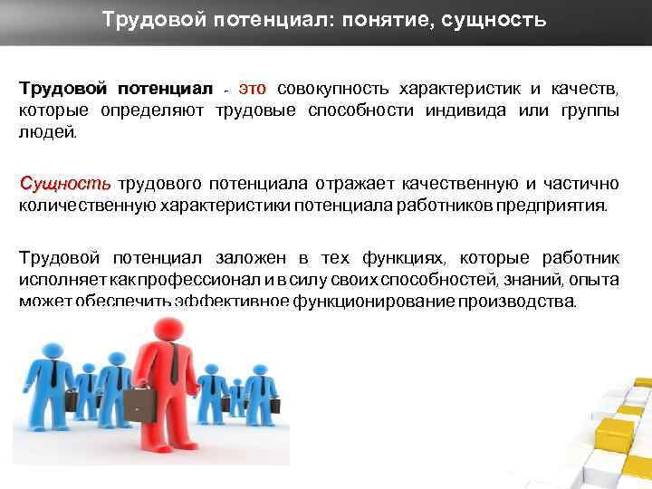 Компоненты трудового потенциала работника