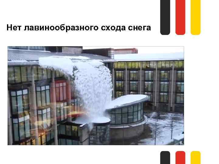 Нет лавинообразного схода снега 