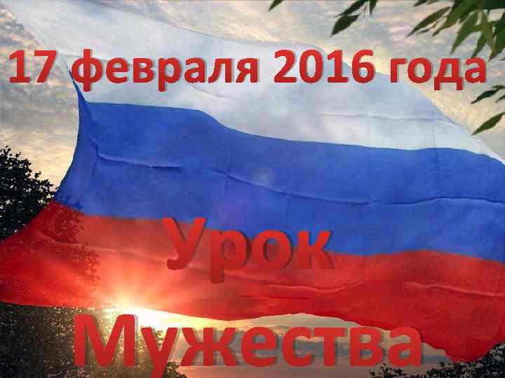 17 февраля 2016 года Урок Мужества 