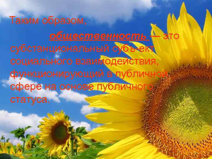 Таким образом, общественность — это субстанциональный субъ ект социального взаимодействия, функционирующий в публичной сфере