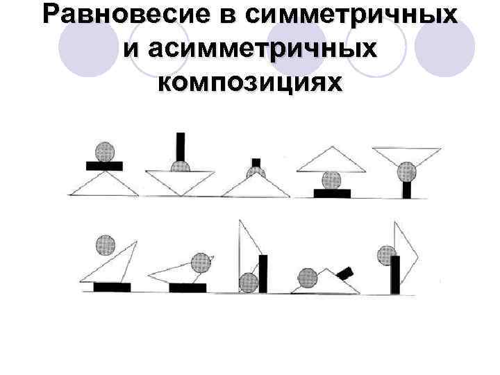 Равновесие фигур. Симметричная и асимметричная композиция. Композиция симметрия и равновесие. Симметричное и асимметричное равновесие в композиции. Сбалансированная композиция.