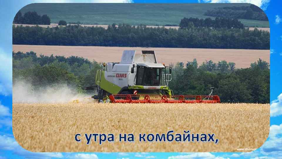 с утра на комбайнах, 