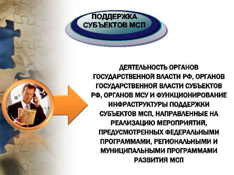 ПОДДЕРЖКА СУБЪЕКТОВ МСП 