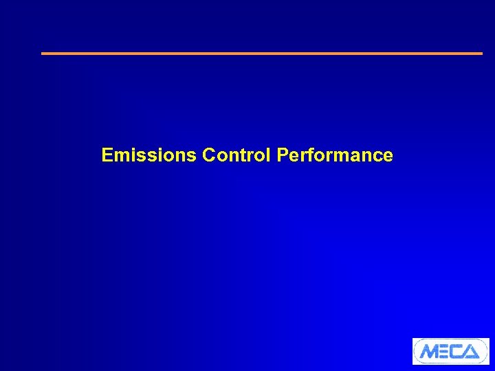 Emissions Control Performance 