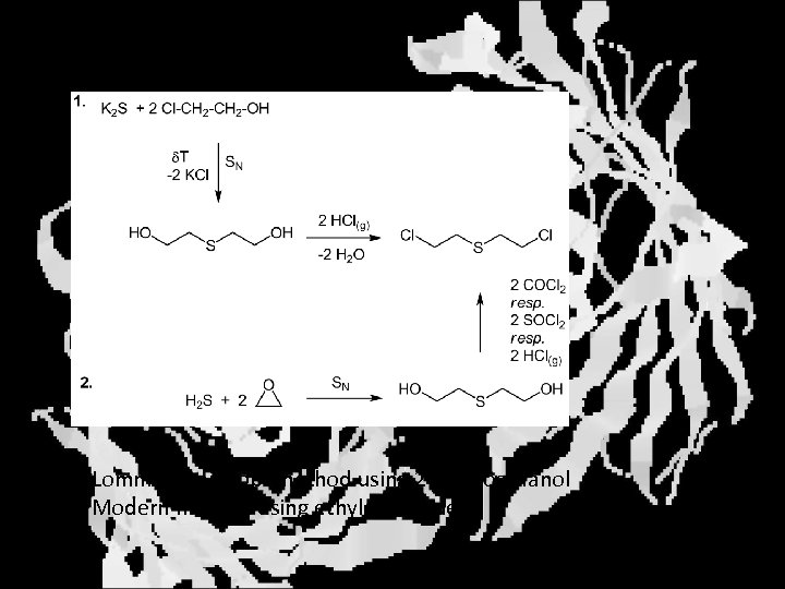 Synthesis 1) Lommel-Steinkopf method using 2 -chloroethanol 2) Modern method using ethylene oxide 