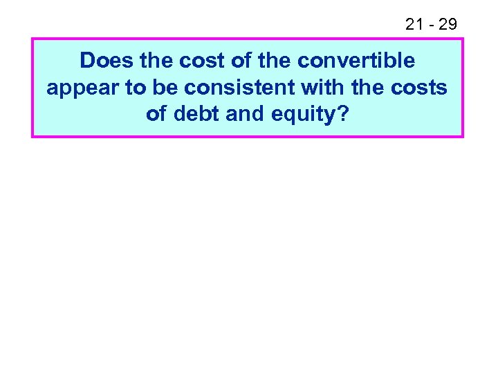 21 - 29 Does the cost of the convertible appear to be consistent with