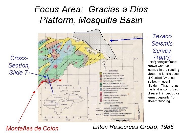 This geological map shows what you learned in the reading about the landscapes of