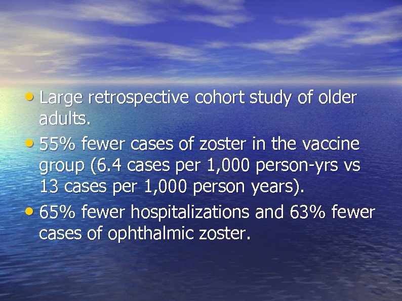  • Large retrospective cohort study of older adults. • 55% fewer cases of