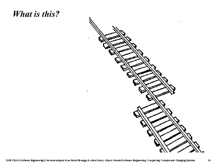 What is this? UNB CS 3013 Software Engineering II lectures adapted from Bernd Bruegge