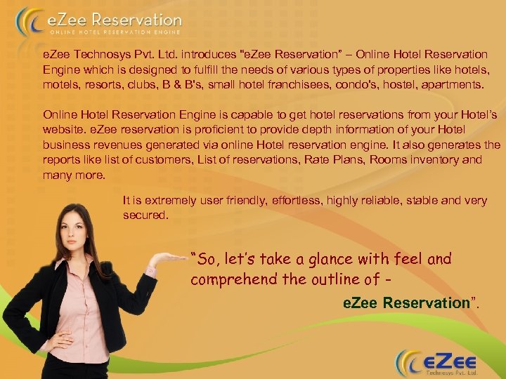 e. Zee Technosys Pvt. Ltd. introduces “e. Zee Reservation” – Online Hotel Reservation Engine