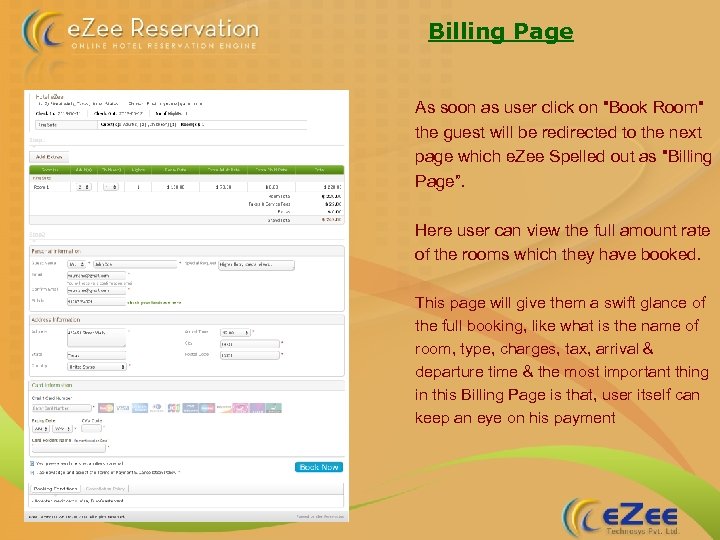 Billing Page As soon as user click on 