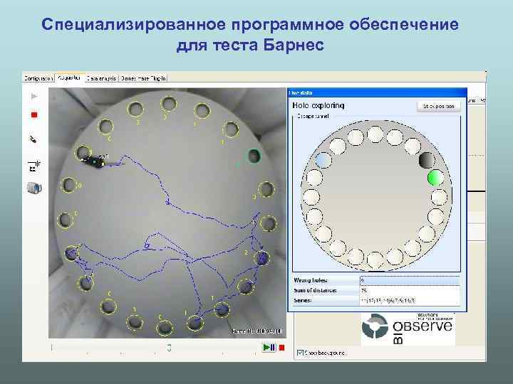 Специализированное программное обеспечение для теста Барнес 