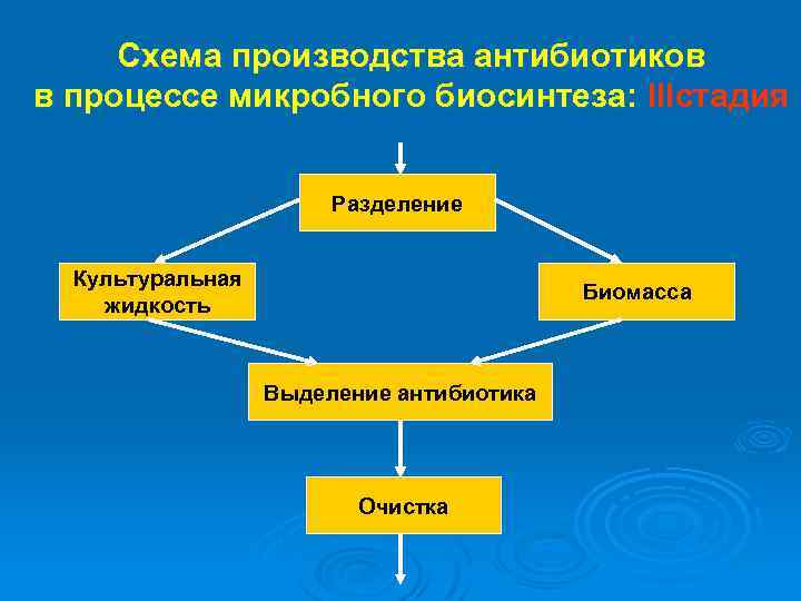 Технологическая схема антибиотиков