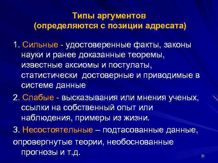 Неверный тип аргумента. Типы аргументов. 2 Типа аргументов. Известные Аксиомы. Типы коммунистических актов с позиции адресат.