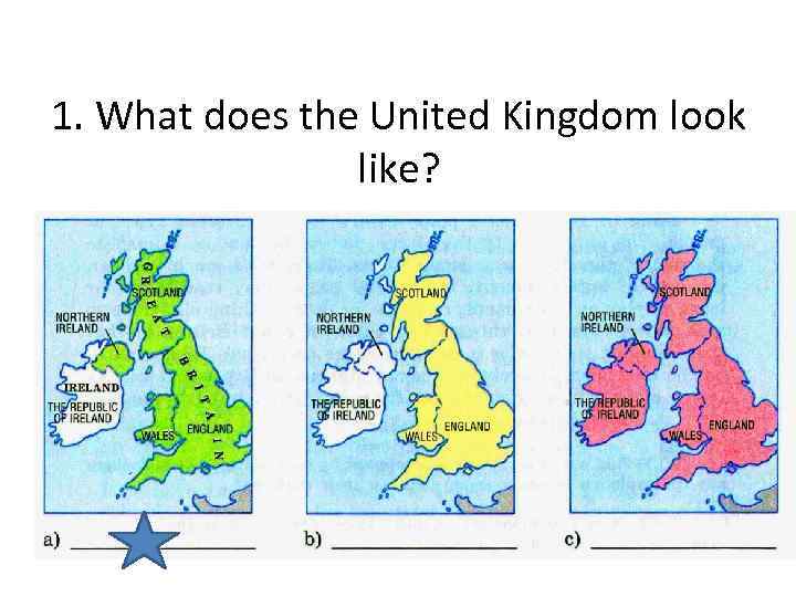 1. What does the United Kingdom look like? 