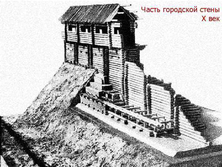 Часть городской стены Х век 