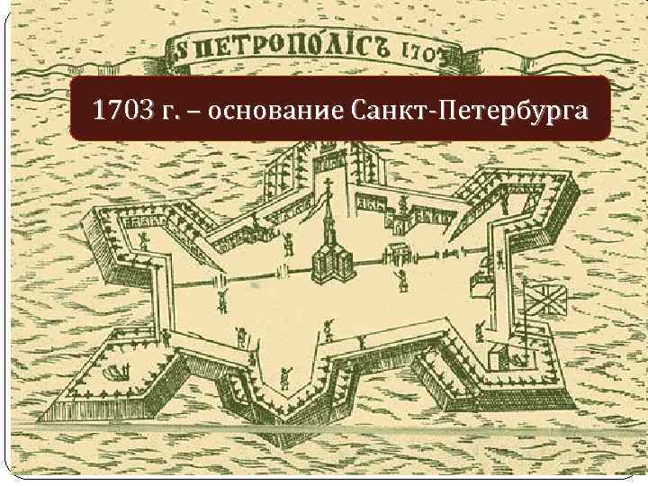 1703 г. – основание Санкт-Петербурга 
