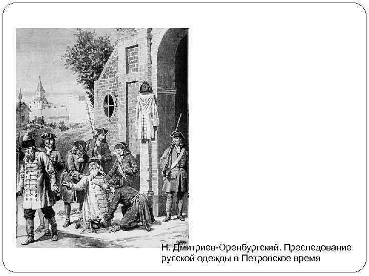 Н. Дмитриев-Оренбургский. Преследование русской одежды в Петровское время 