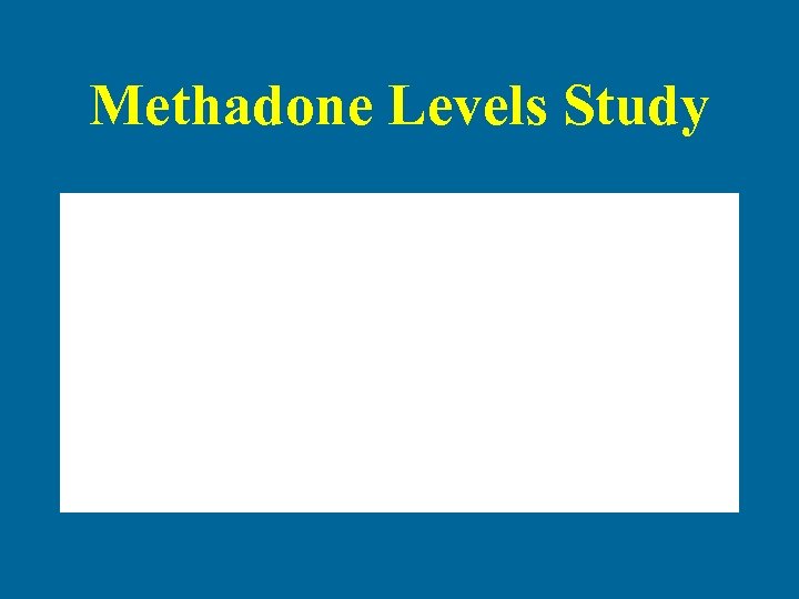 Methadone Levels Study 