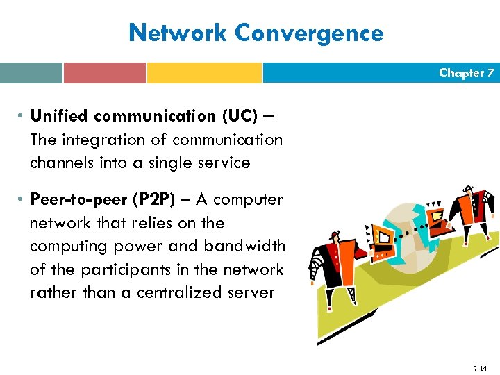 Network Convergence Chapter 7 • Unified communication (UC) – The integration of communication channels