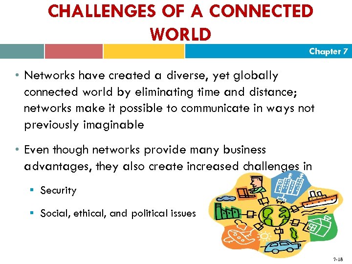 CHALLENGES OF A CONNECTED WORLD Chapter 7 • Networks have created a diverse, yet