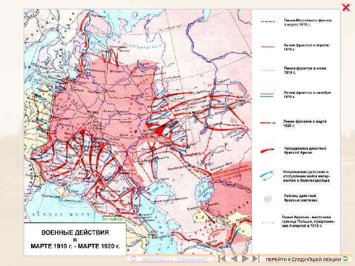 Гражданская война 1919 карта