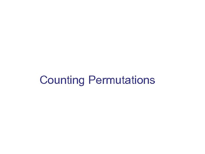 Counting Permutations 