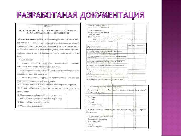 РАЗРАБОТАНАЯ ДОКУМЕНТАЦИЯ 