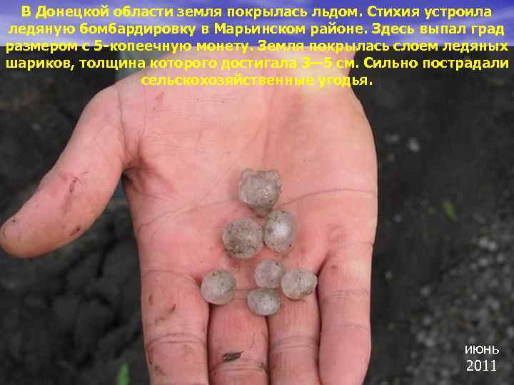 В Донецкой области земля покрылась льдом. Стихия устроила ледяную бомбардировку в Марьинском районе. Здесь