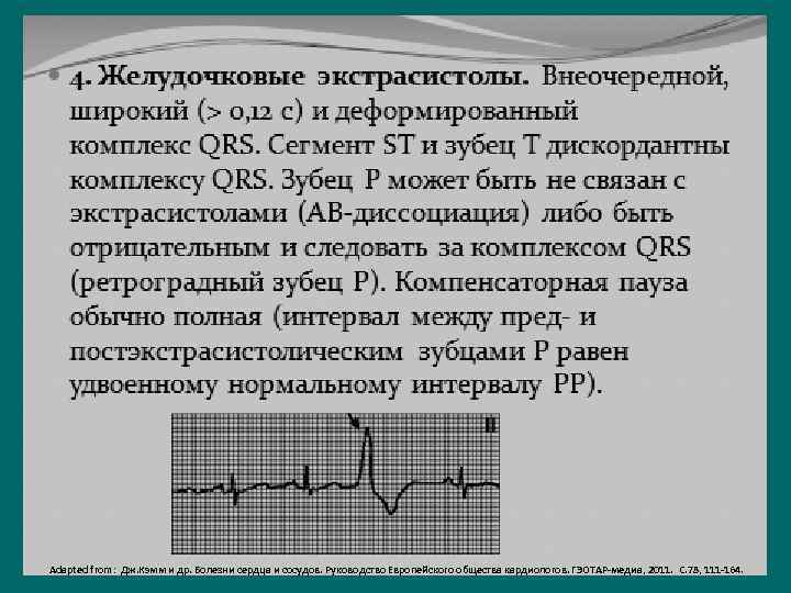 Adapted from: Дж. Кэмм и др. Болезни сердца и сосудов. Руководство Европейского общества кардиологов.