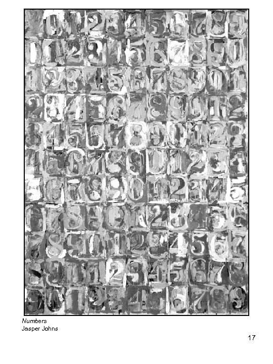 Numbers Jasper Johns 17 