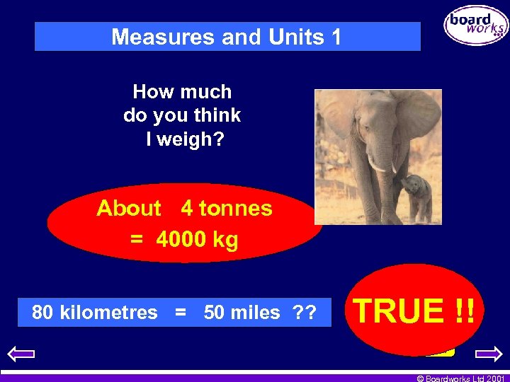 Measures and Units 1 How much do you think I weigh? About 4 tonnes