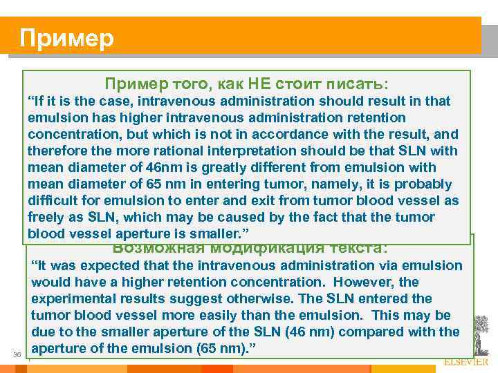 Пример того, как НЕ стоит писать: “If it is the case, intravenous administration should