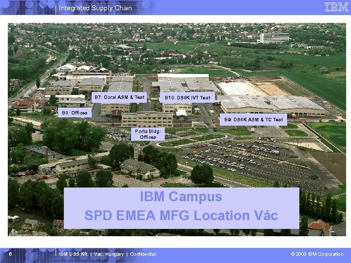 Integrated Supply Chain B 7: Coral ASM & Test B 10: DS 8 K