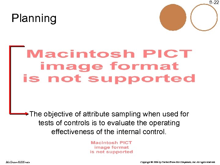 8 -22 Planning The objective of attribute sampling when used for tests of controls