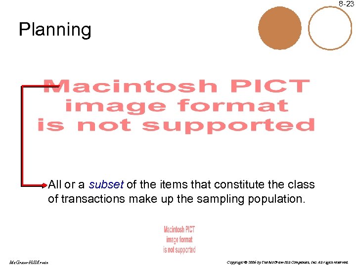 8 -23 Planning All or a subset of the items that constitute the class