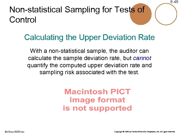 8 -48 Non-statistical Sampling for Tests of Control Calculating the Upper Deviation Rate With