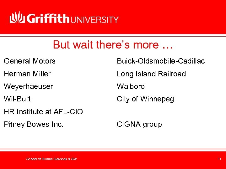 But wait there’s more … General Motors Buick-Oldsmobile-Cadillac Herman Miller Long Island Railroad Weyerhaeuser