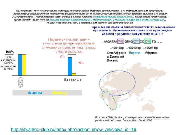 Мы публикуем полную стенограмму лекции, прочитанной кандидатом биологических наук, ведущим научным сотрудником лаборатории анализа