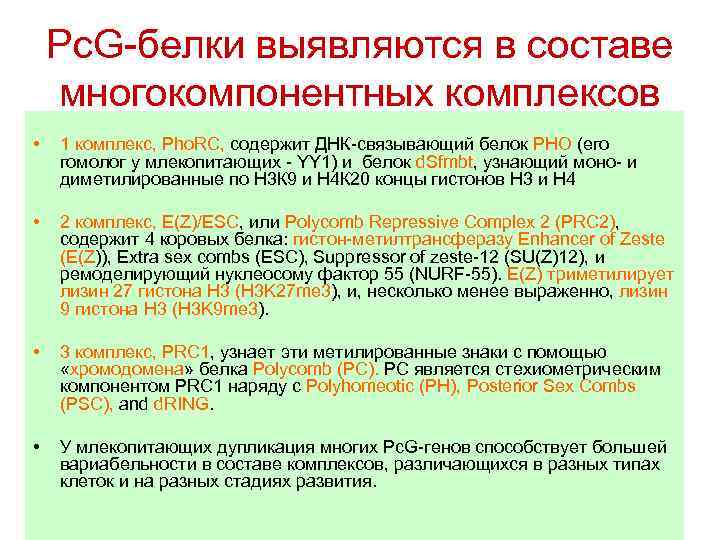 Pc. G-белки выявляются в составе многокомпонентных комплексов • 1 комплекс, Pho. RC, содержит ДНК-связывающий