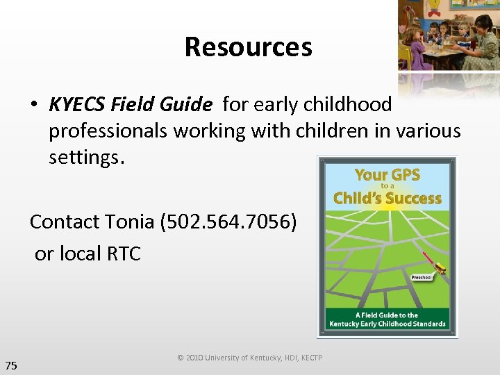 Resources • KYECS Field Guide for early childhood professionals working with children in various