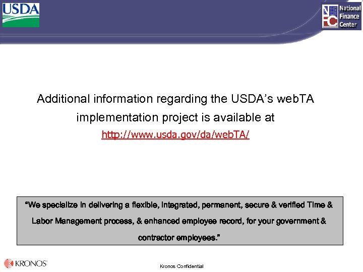 Additional information regarding the USDA’s web. TA implementation project is available at http: //www.
