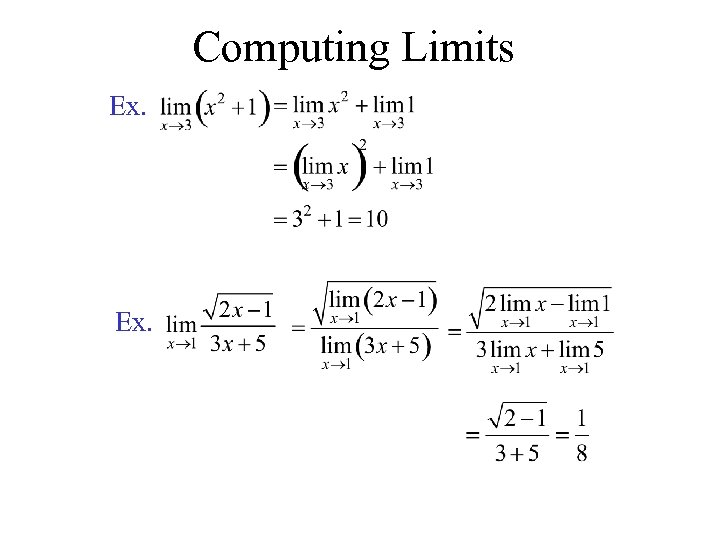 Computing Limits Ex. 