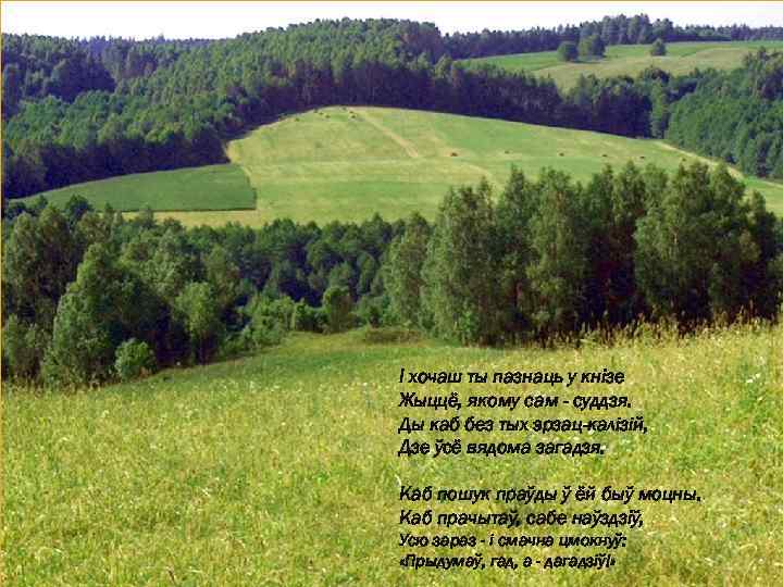 І хочаш ты пазнаць у кнізе Жыццё, якому сам - суддзя. Ды каб без